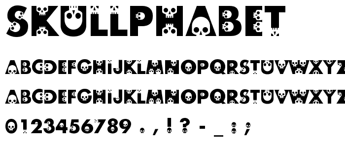 skullphabet font