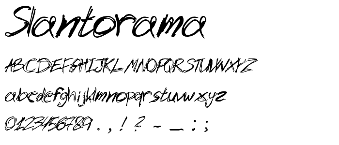 slantorama font