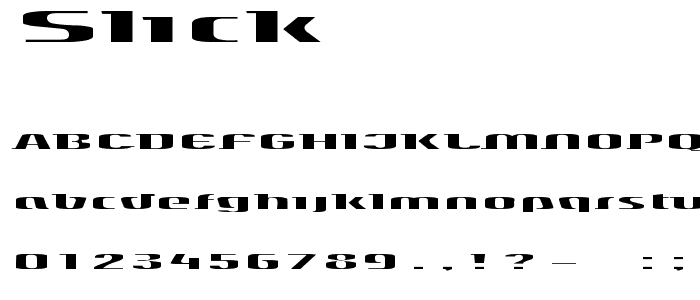 slick font