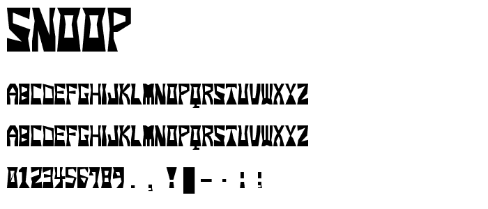 snoop font