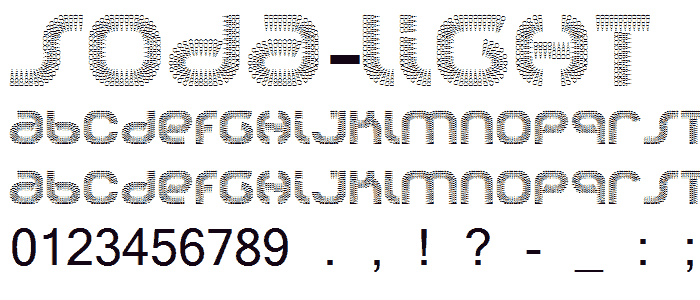 soda light font