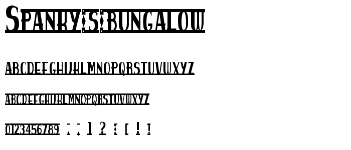 spanky s bungalow font
