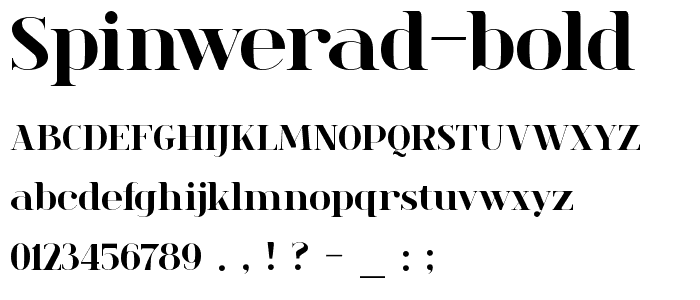 spinwerad Bold font