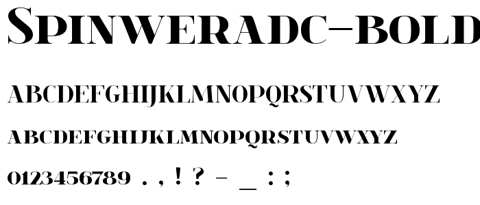 spinweradC Bold font