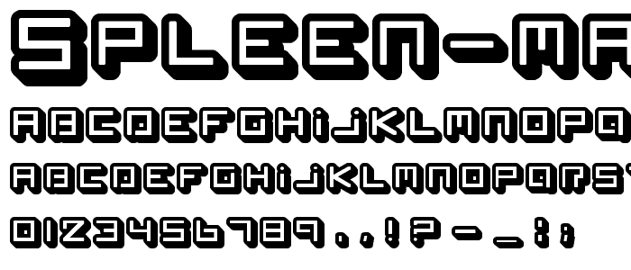 spleen machine font