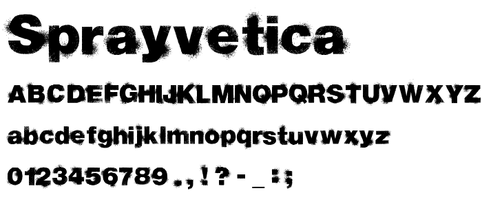 sprayvetica font