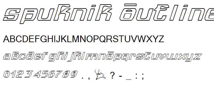 spuknik outline font
