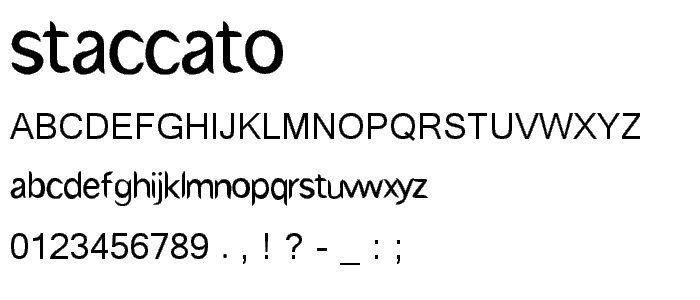 staccato font