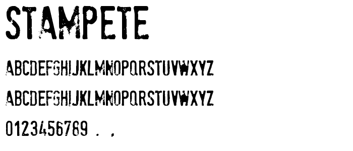 stamPete font