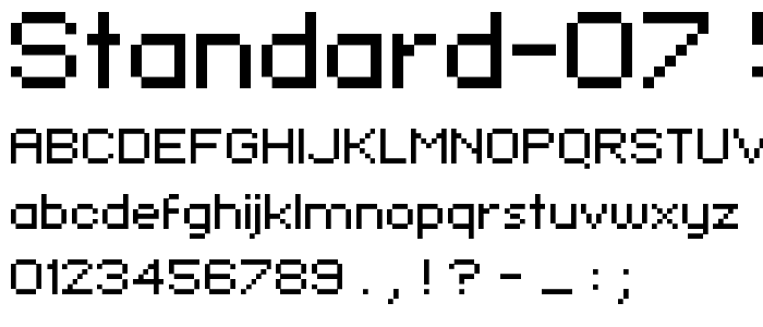 standard 07_53 font