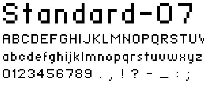 standard 07_56 font