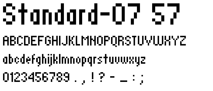 standard 07_57 font