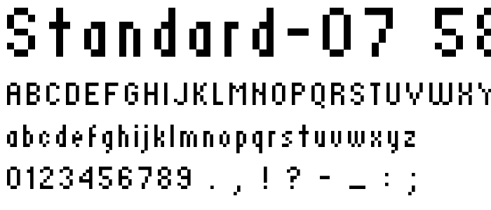 standard 07_58 font