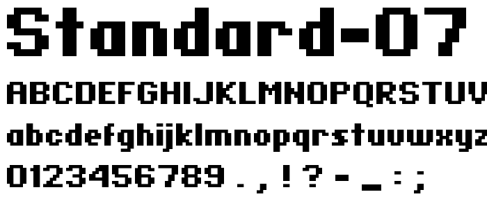standard 07_65 font