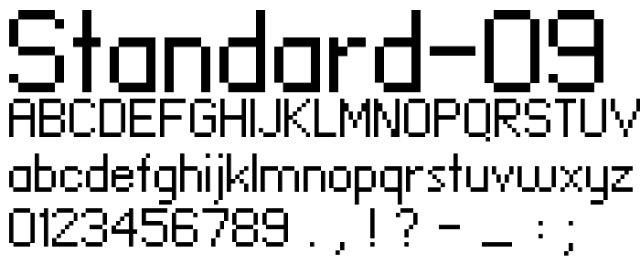 standard 09_55 font