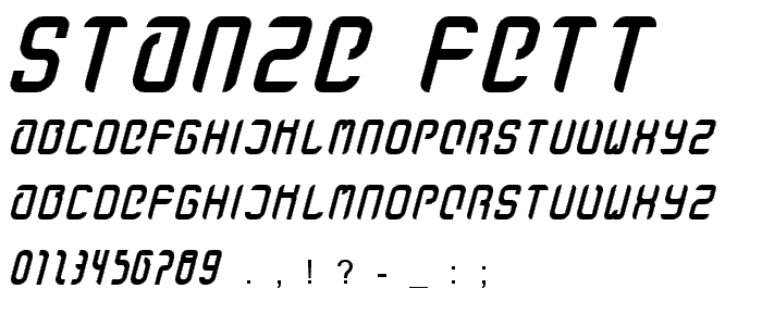 stanze fett font