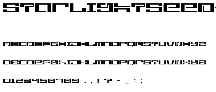 starlightseed citysightseeing font