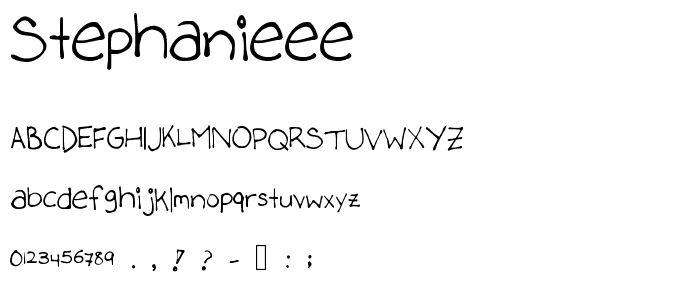 stephanieee font