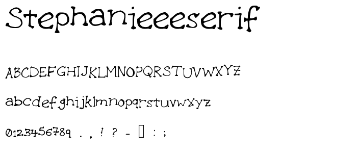 stephanieeeserif font