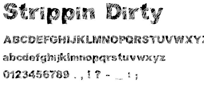 strippin_dirty font