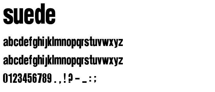 suede font