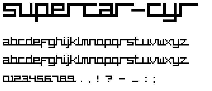supercar cyr font
