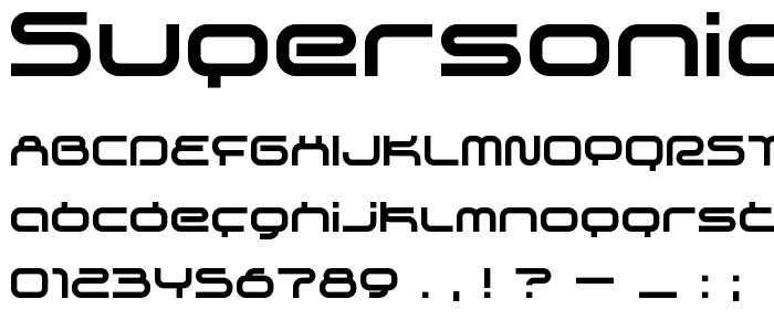 supersonic Bold font