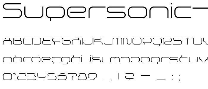 supersonic Thin font