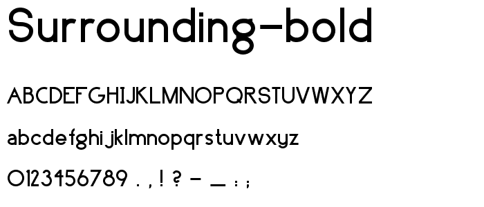 surrounding bold font