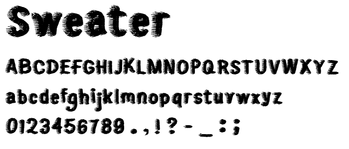 sweater font