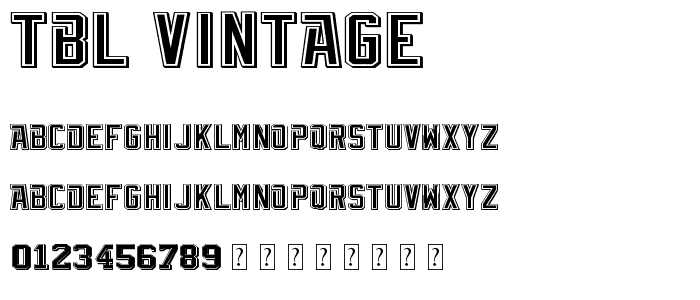 TBL_Vintage font