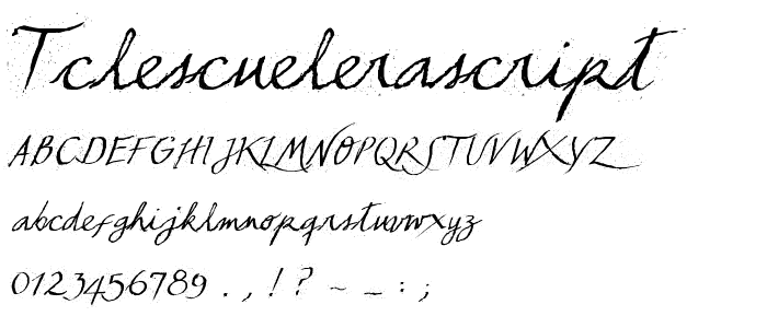 TCLescuelerascript font