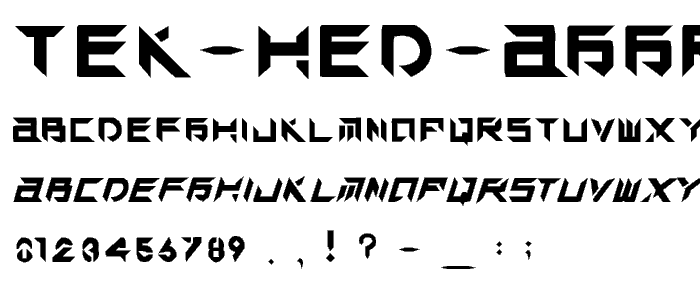 TEK HED AGGRESIVE font