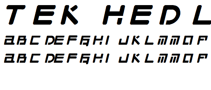 TEK HED LAZY font