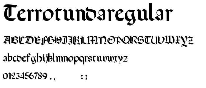 TERROTUNDARegular font