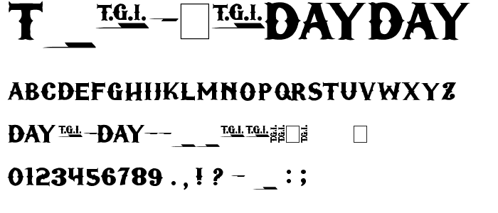 TGIFriday font