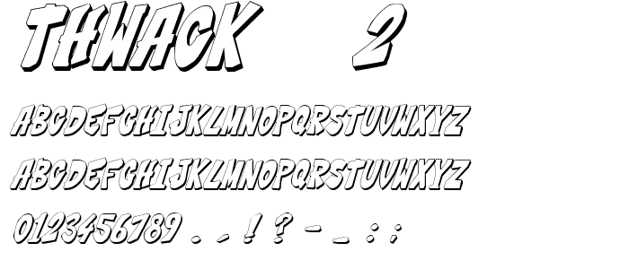 THWACK!!!2 font