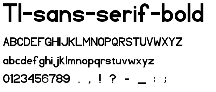 TL Sans Serif Bold font
