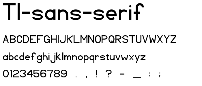 TL Sans Serif font