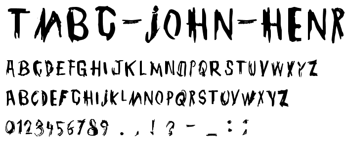 TMBG John Henry font