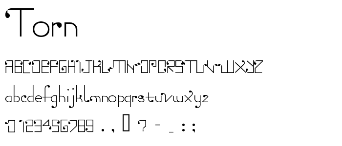 TORN font