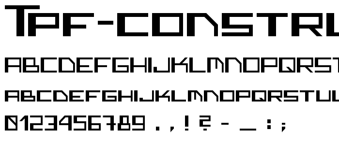 TPF Construct font