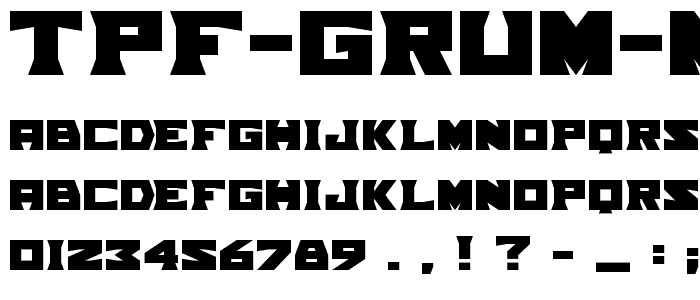 TPF Grum Mel font