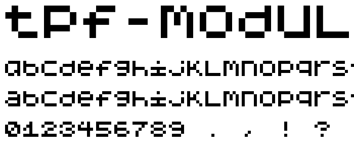 TPF Modular 2 font