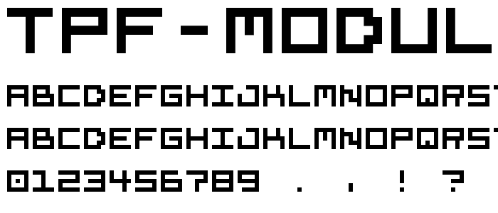 TPF Modular 3 font