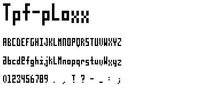 TPF Ploxx font