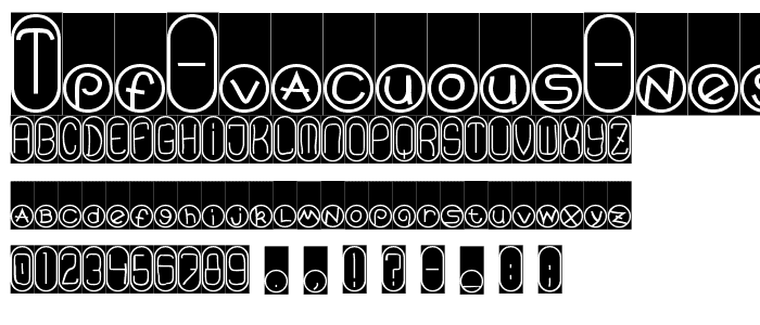TPF Vacuous Negative font
