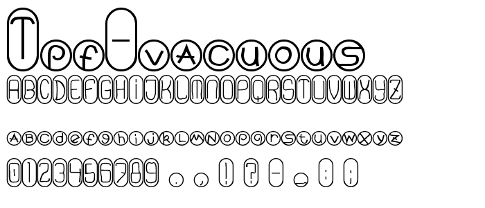 TPF Vacuous font