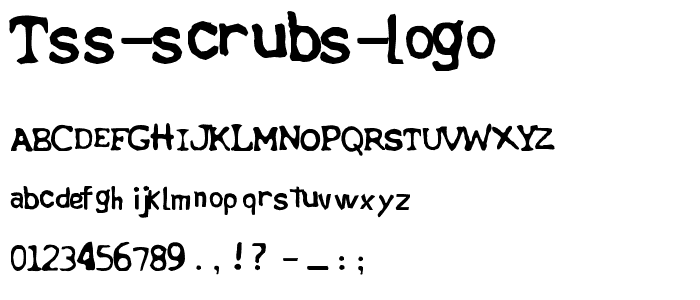 TSS Scrubs Logo font