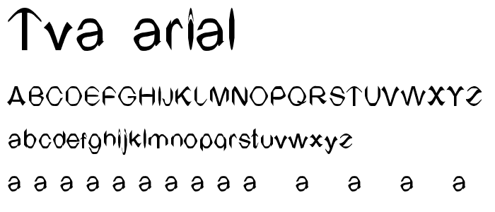 TV Arial font